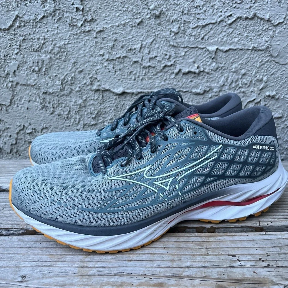 Mizuno Wave Shoes Men Size 14 Inspire 20 Gray Running Sneakers